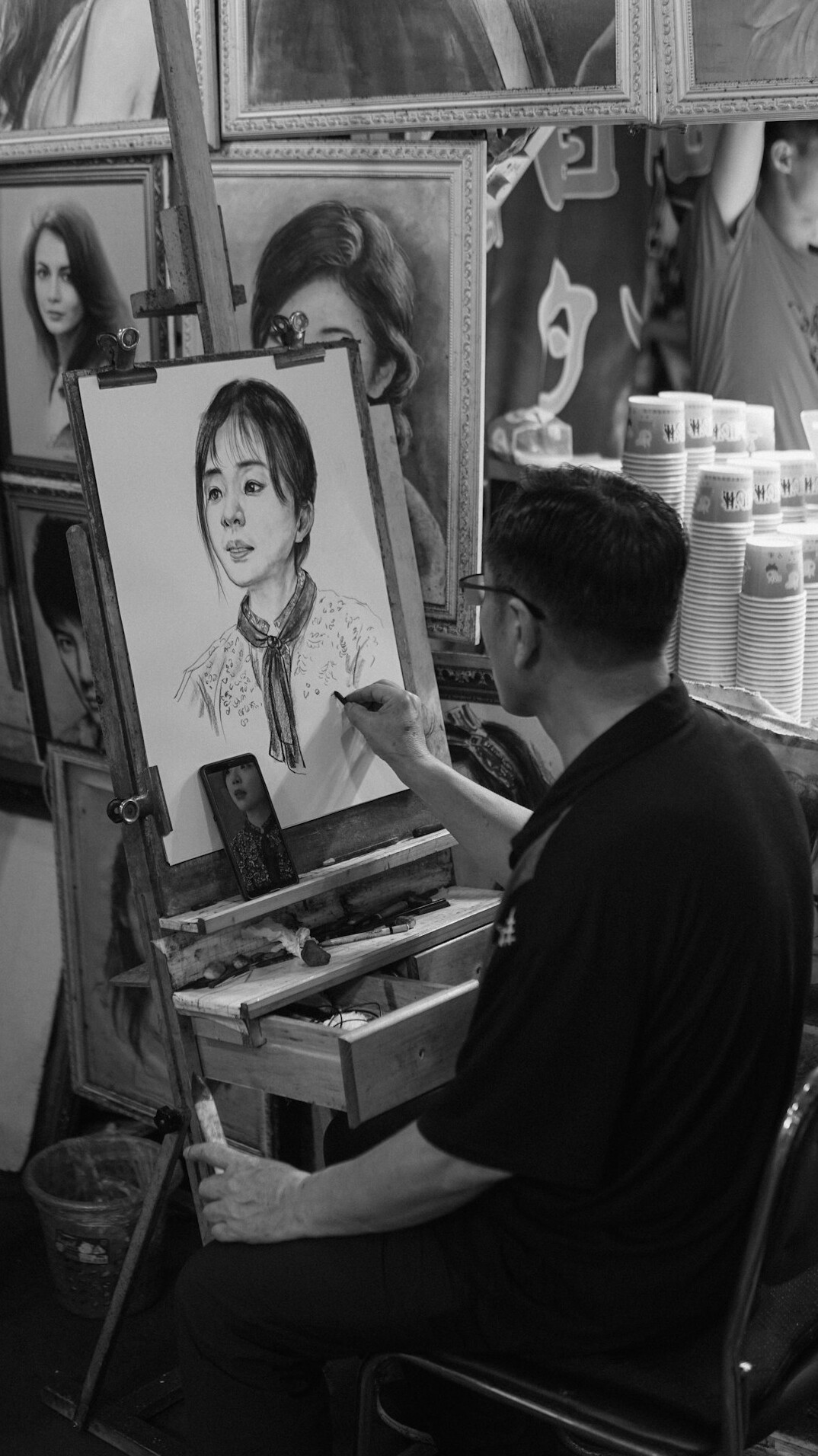 artist in studio