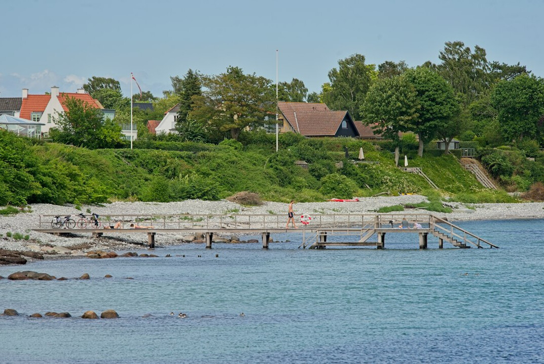 kids playing in danish village